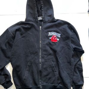 Ring Side Embroidered Hoodie